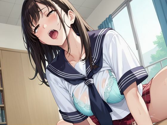 NTR学園 黒髪清楚系ビッチ - サンプル画像 4