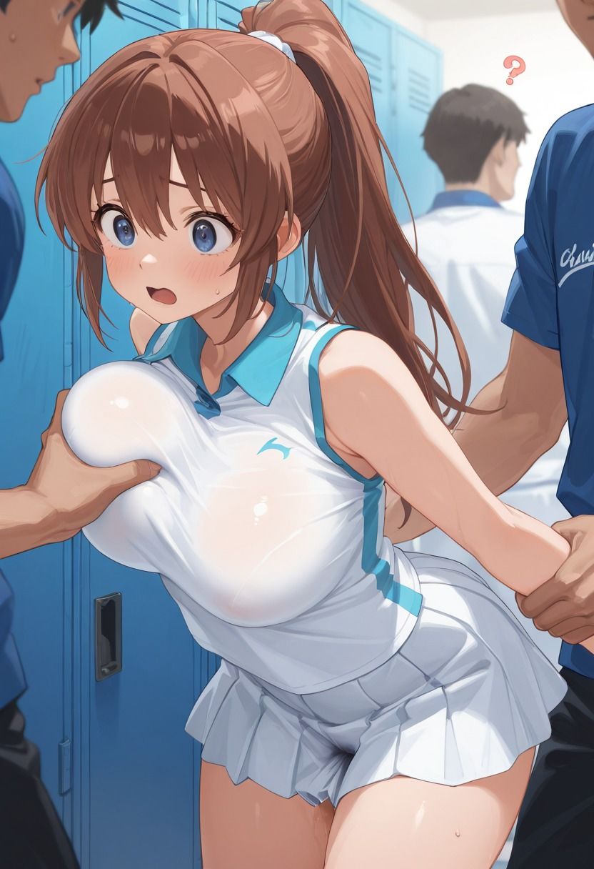 犯〇れまくる爆乳肉便器テニス部 - サンプル画像 1