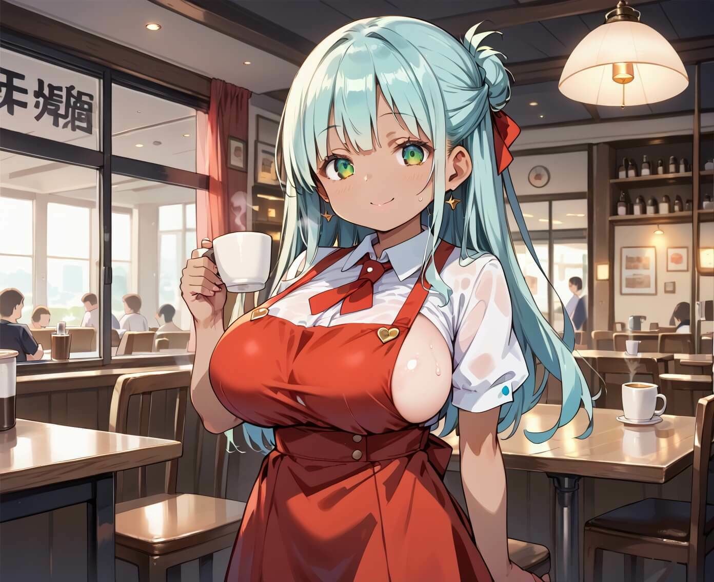 珈琲1杯でヤれるカフェ2！110枚 - サンプル画像 1