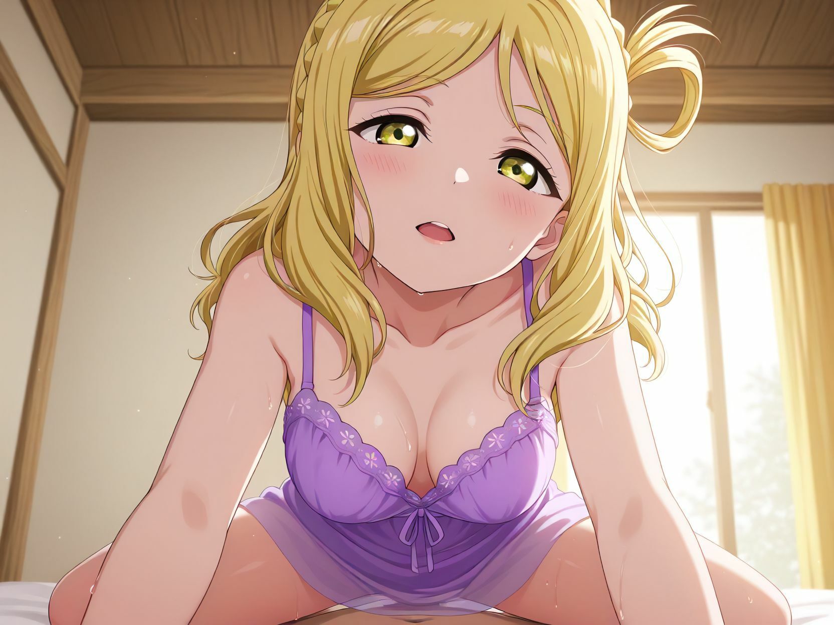 ラ〇ライブ！  小〇鞠莉【目が合うだけで催●支配＆至福の絶頂体験】 - サンプル画像 3