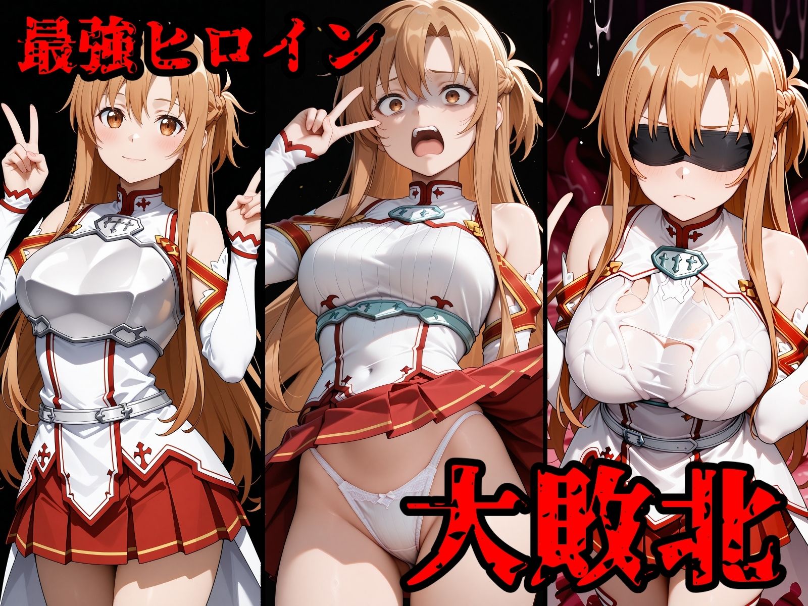 完全敗北ヒロインズ ア〇ナ シ〇ン 屈服するまで責め続ける！ - サンプル画像 1