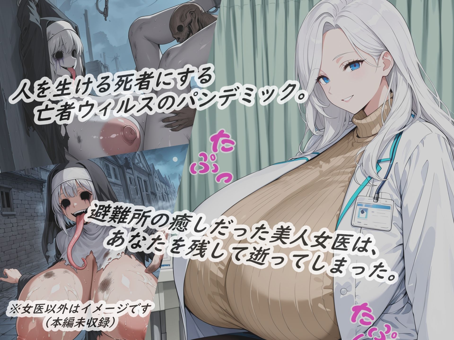 亡者の溢れる世界で麗しの女医と… - サンプル画像 1