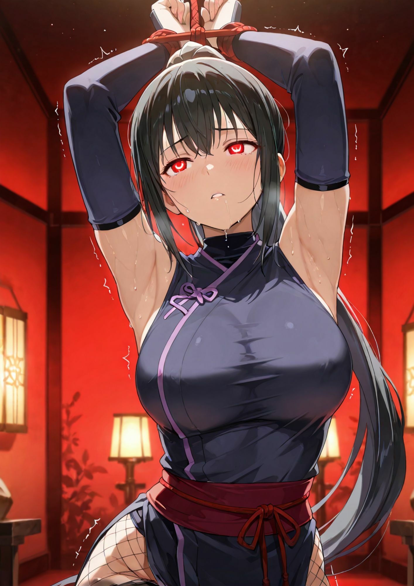 忍び堕ち 霧崎カエデ4  ― 捕縛と触手の檻 ― - サンプル画像 3