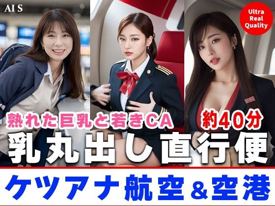 【約40分】『ケツアナ航空＆空港』熟れた客室乗務員、制服を脱ぎ去り淫乱発着。-AIで描く究極の美女達-