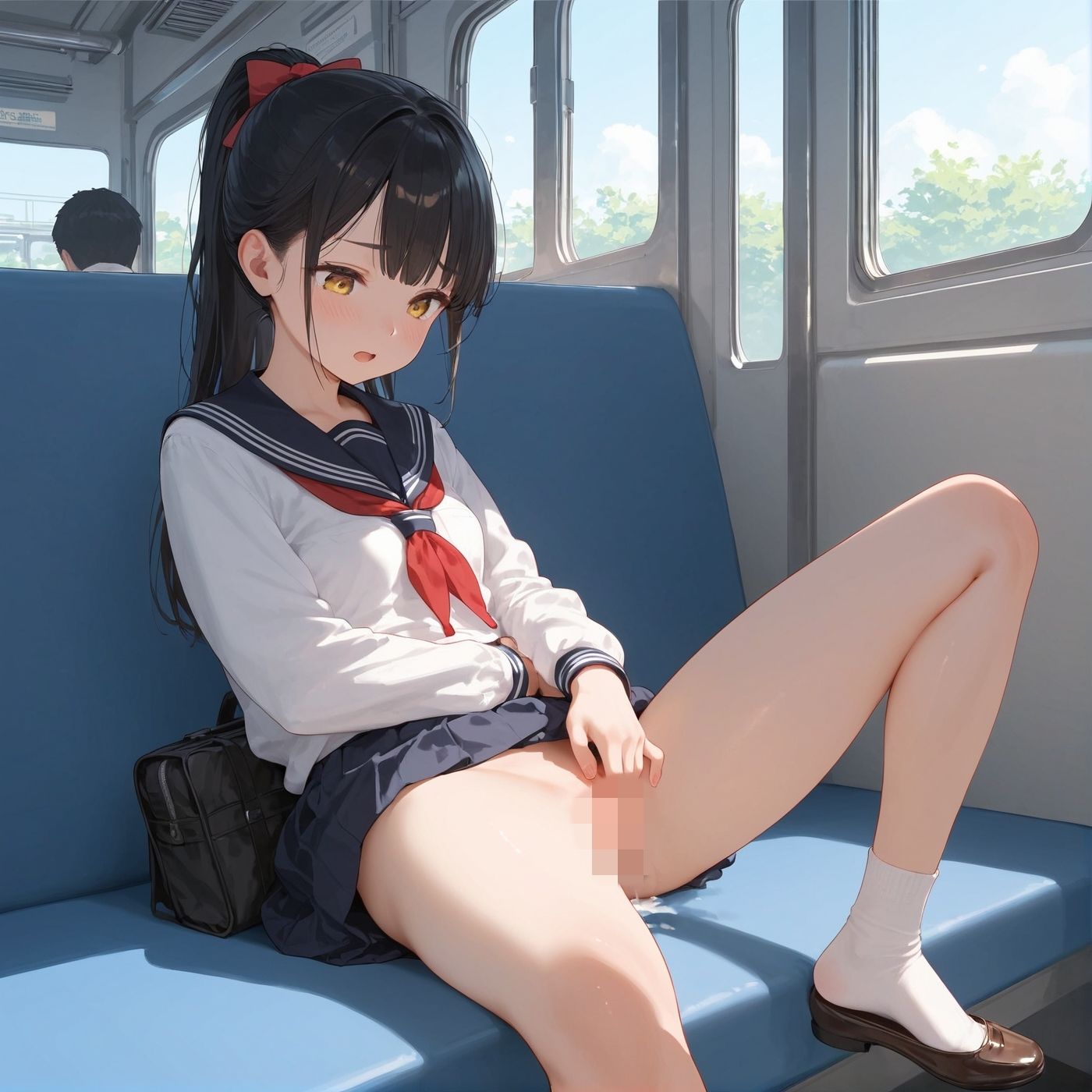 ビッチ用レ●プ車両！乗ったら終点まで乗り継ぎまくってください4【制服美少女の厳選CG258枚収録】 - サンプル画像 7