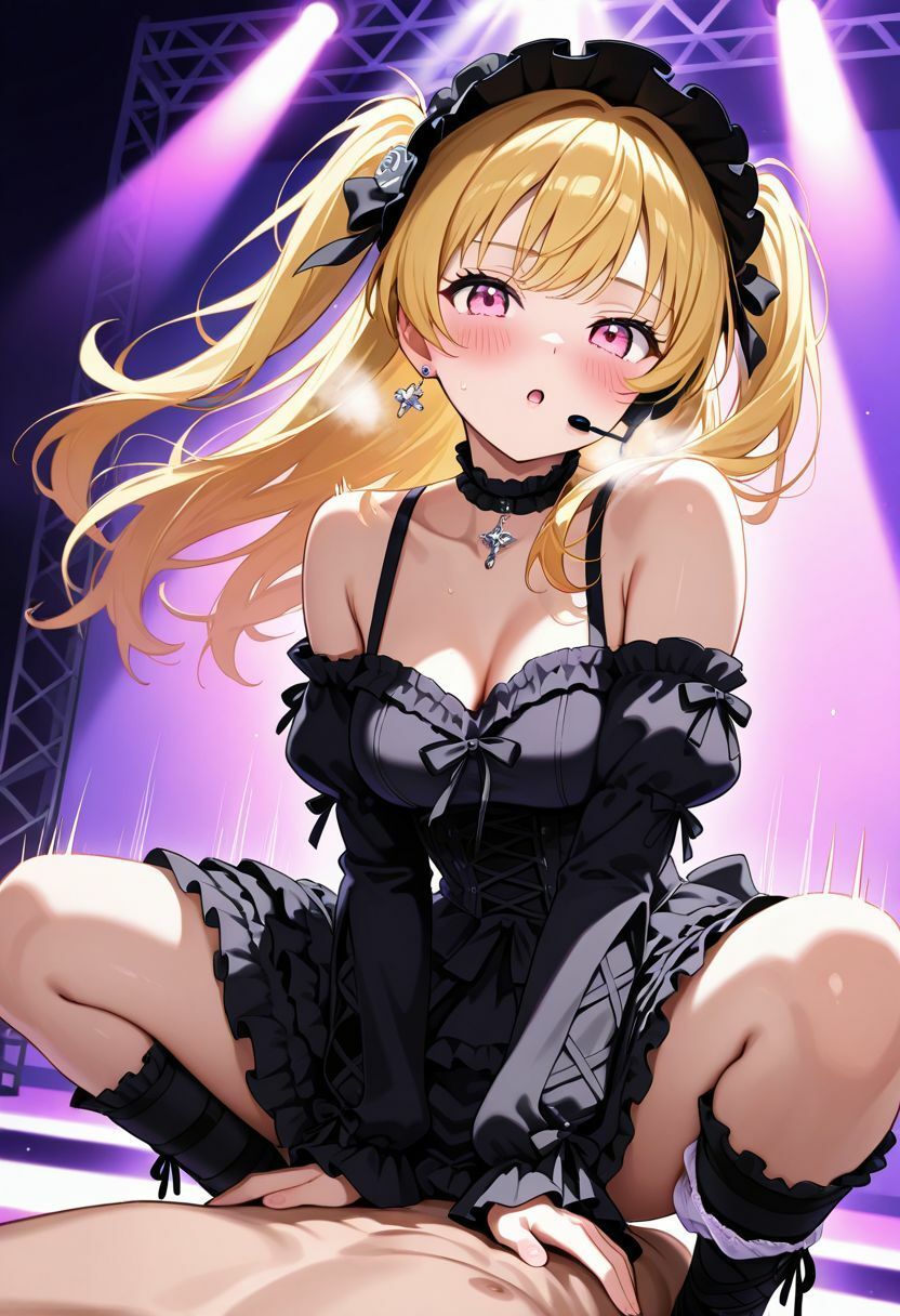 『リボンの奥の誘惑。』 ノア@崩れる限界ステージ 金髪の堕天使系アイドル。 - サンプル画像 4