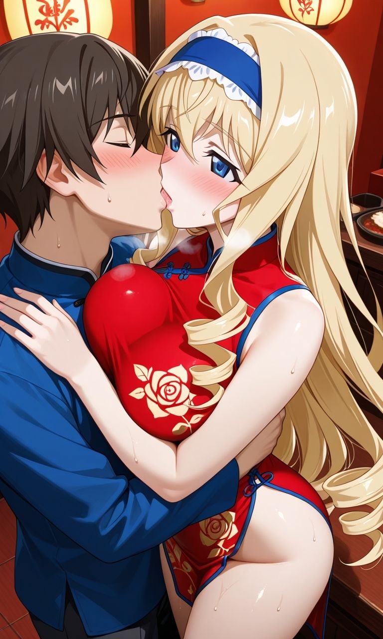 チャイナドレスのセ◯リ◯・オ◯コ◯ト - サンプル画像 1