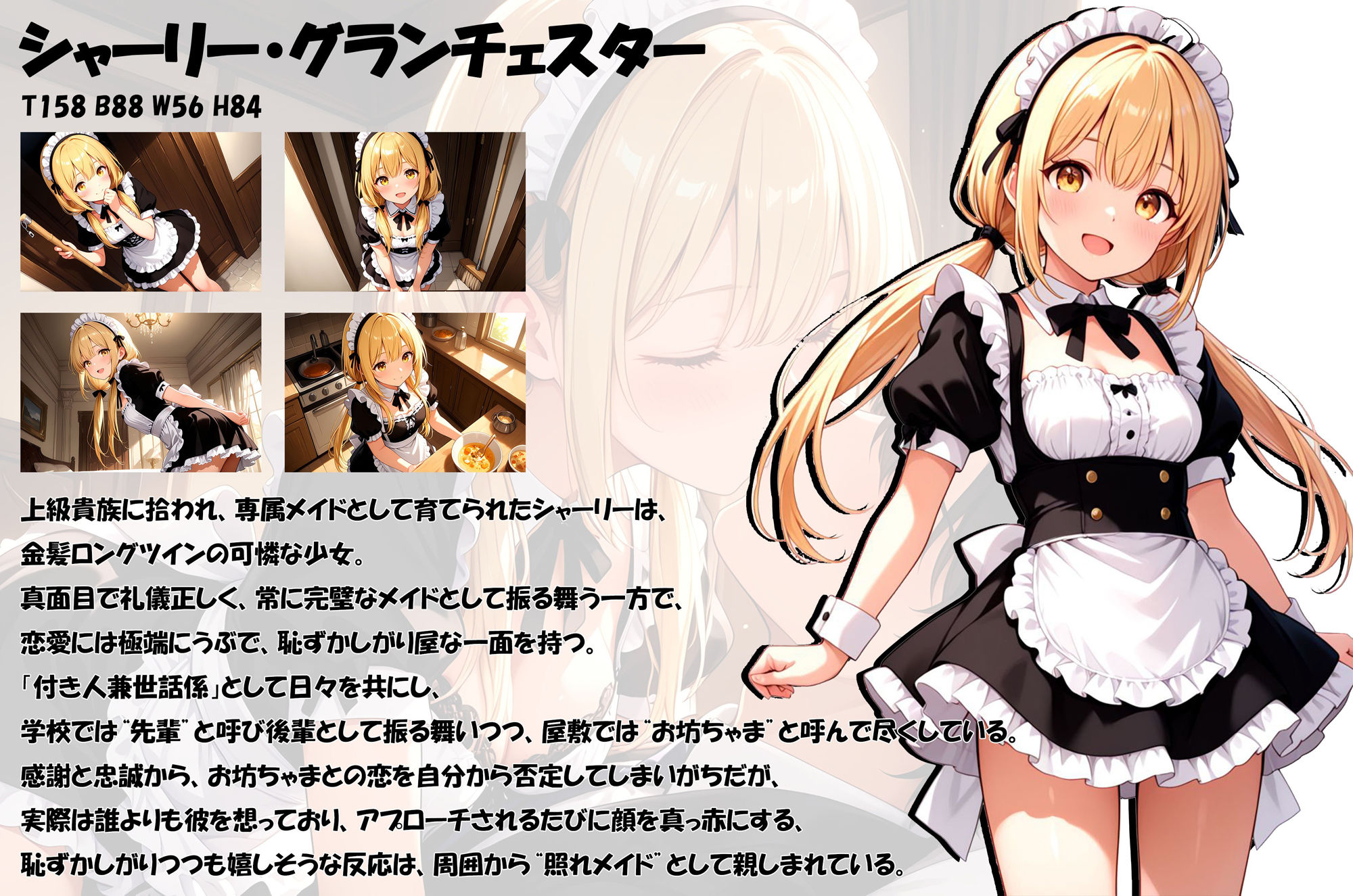 拾われメイドのシャーリー 坊ちゃまの求婚を断ったらデキ婚狙いで夜まで孕ませる勢いでエッチされちゃったお話 - サンプル画像 1