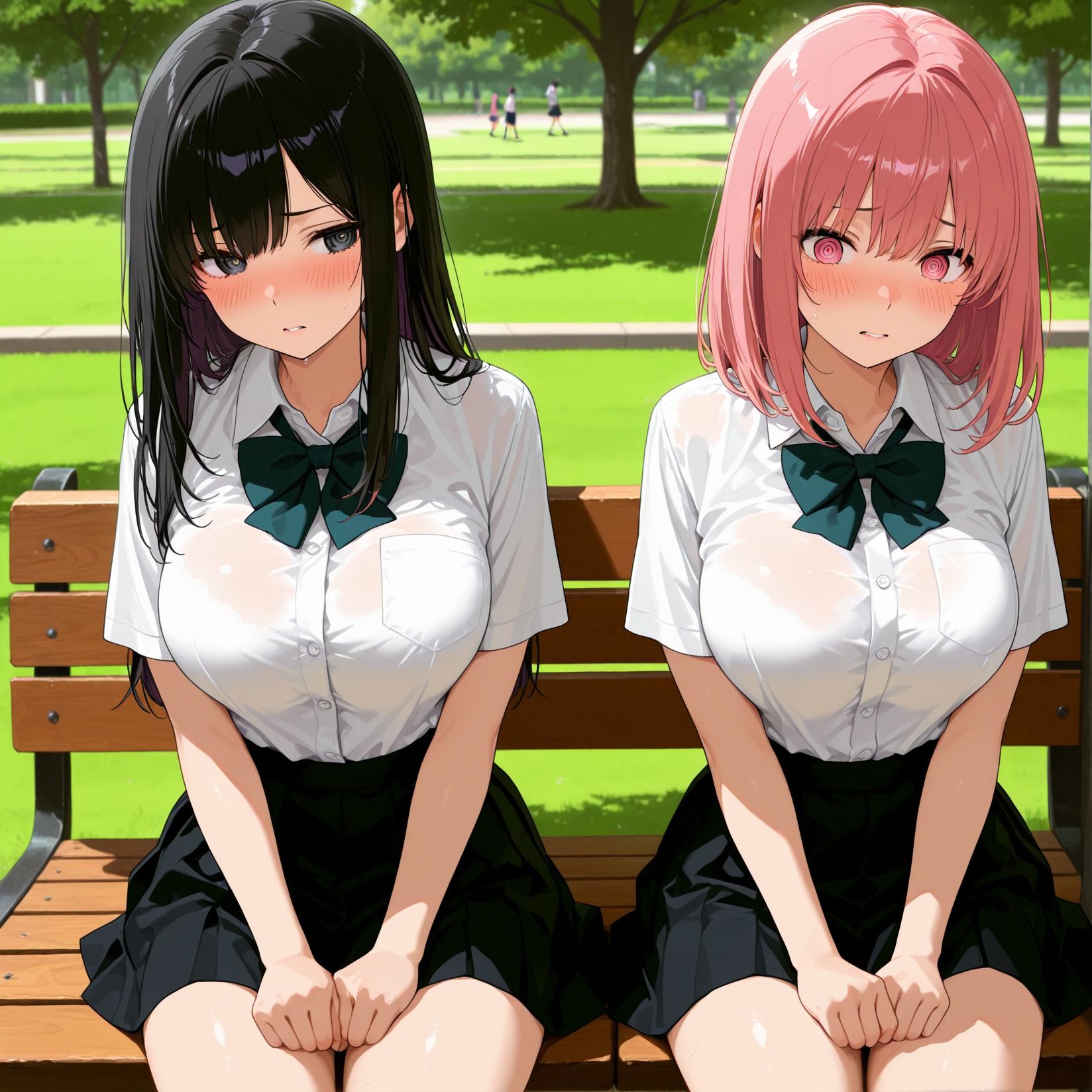 女子校生催●即堕ち〜爆乳乱交編〜 - サンプル画像 3