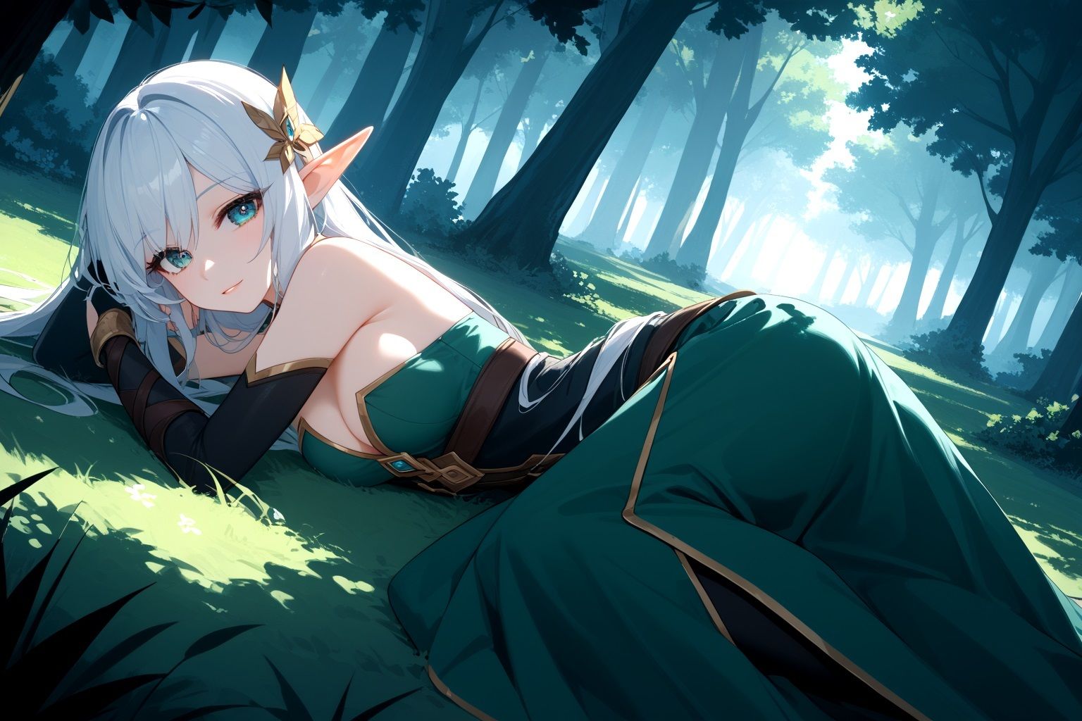 出口のない森で複数エルフに搾精されまくる俺の異世界ハーレム - サンプル画像 2