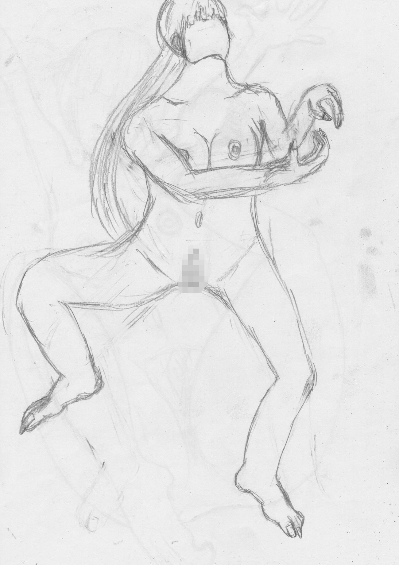 黒よりも黒いエロティックホラー黒戯絵集「マネキンポーズ2」 - サンプル画像 2