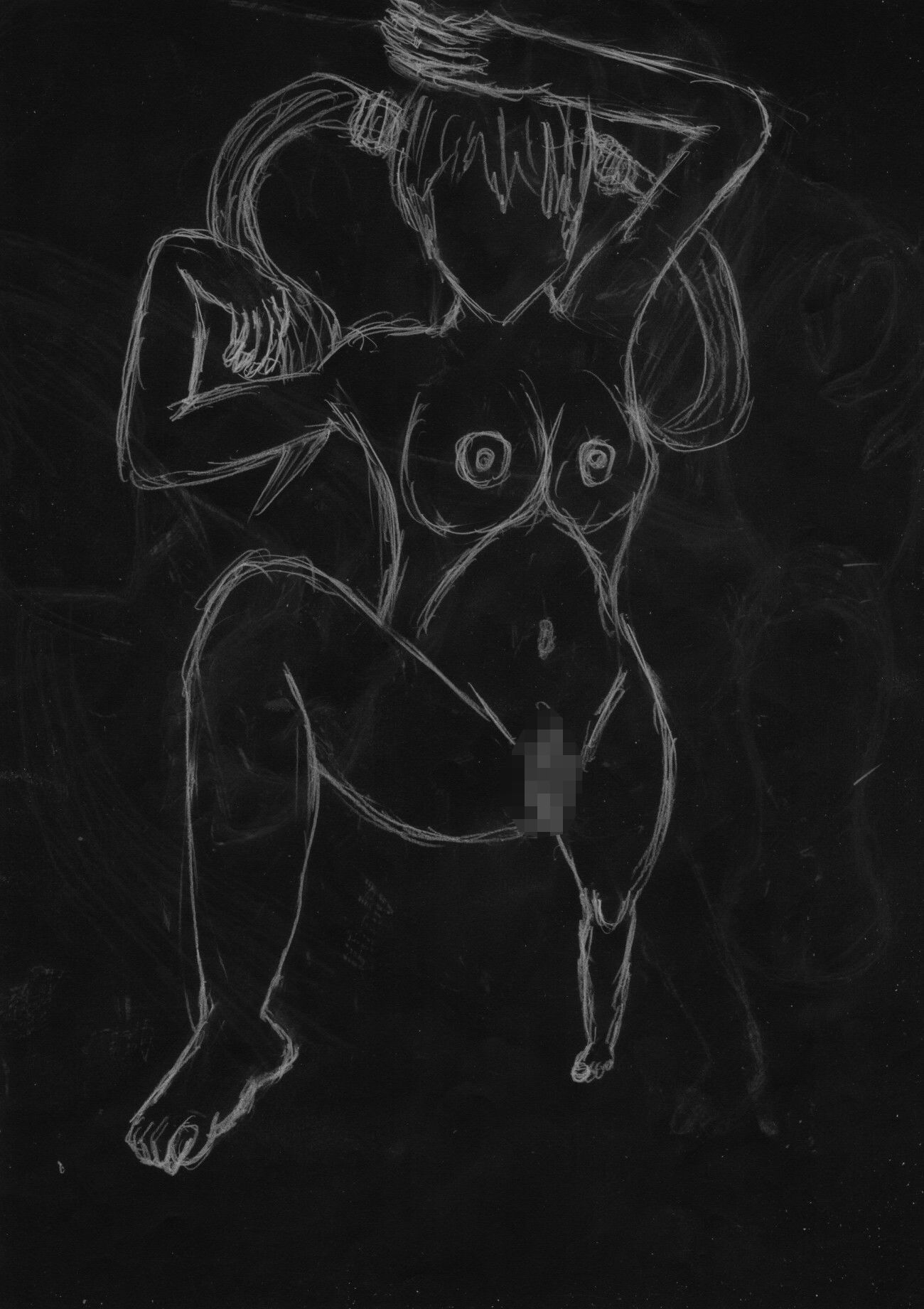 黒よりも黒いエロティックホラー黒戯絵集「マネキンポーズ2」 - サンプル画像 3