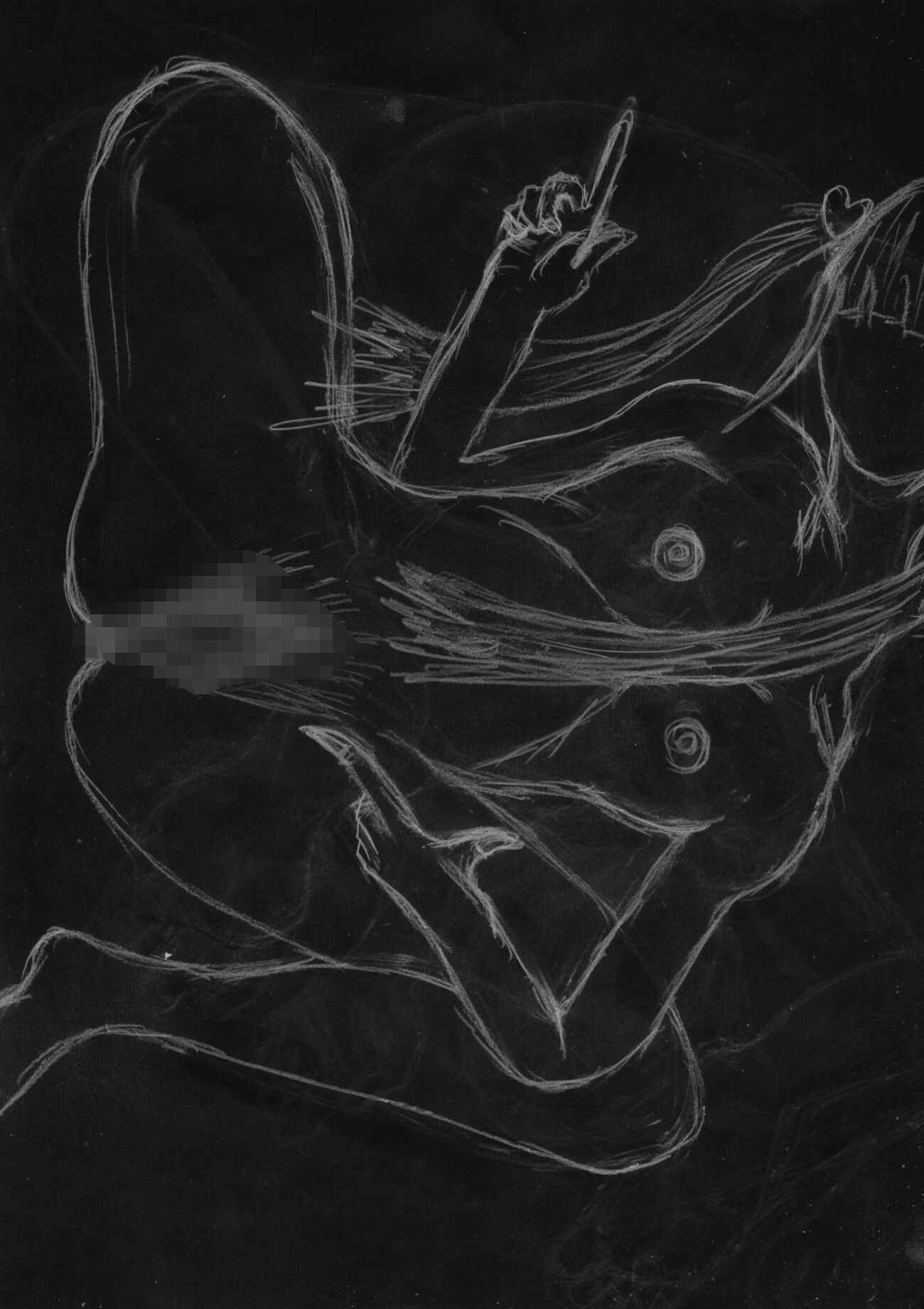 黒よりも黒いエロティックホラー黒戯絵集「マネキンポーズ2」 - サンプル画像 7