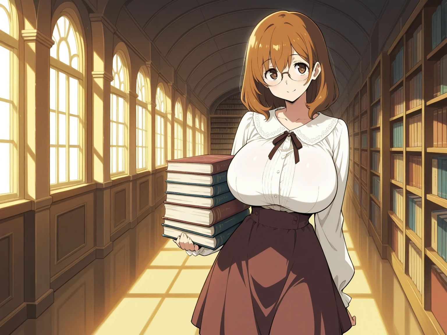 ここは爆乳娘が集まる図書館 - サンプル画像 8