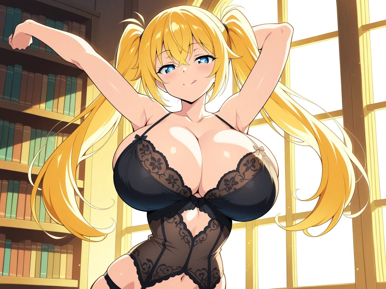 ここは爆乳娘が集まる図書館 - サンプル画像 9