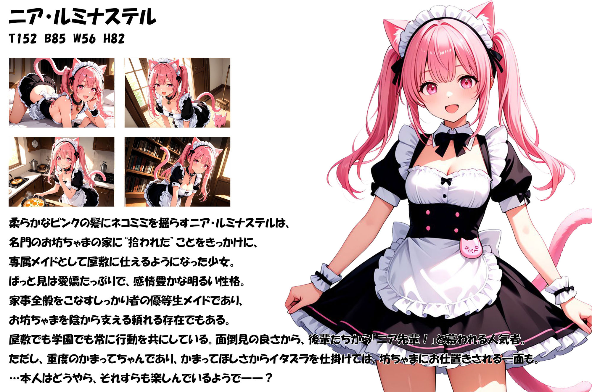 拾われネコミミメイドのニアかまって欲しくてついつい悪戯しちゃうメイドがたっぷりおしおきえっちされちゃうお話 - サンプル画像 1