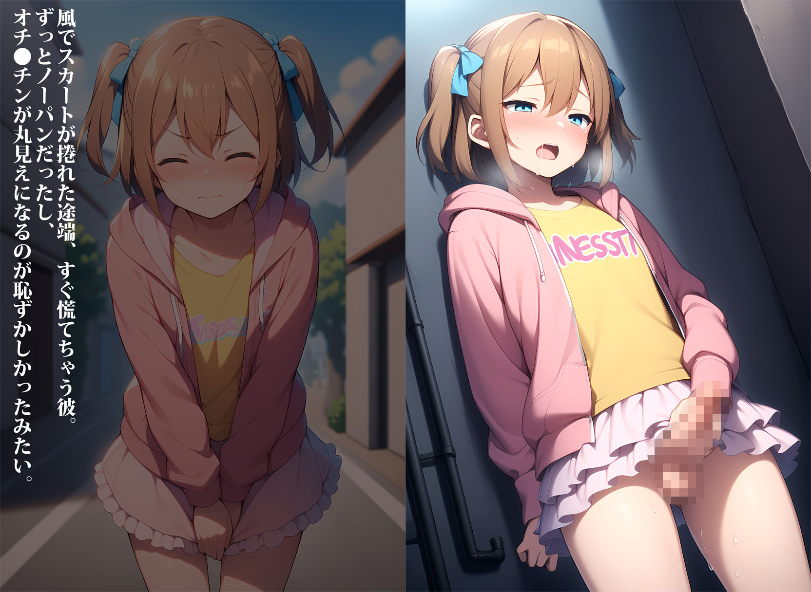 憧れのロリ服姿でお漏らし調教させられる男の娘 - サンプル画像 5