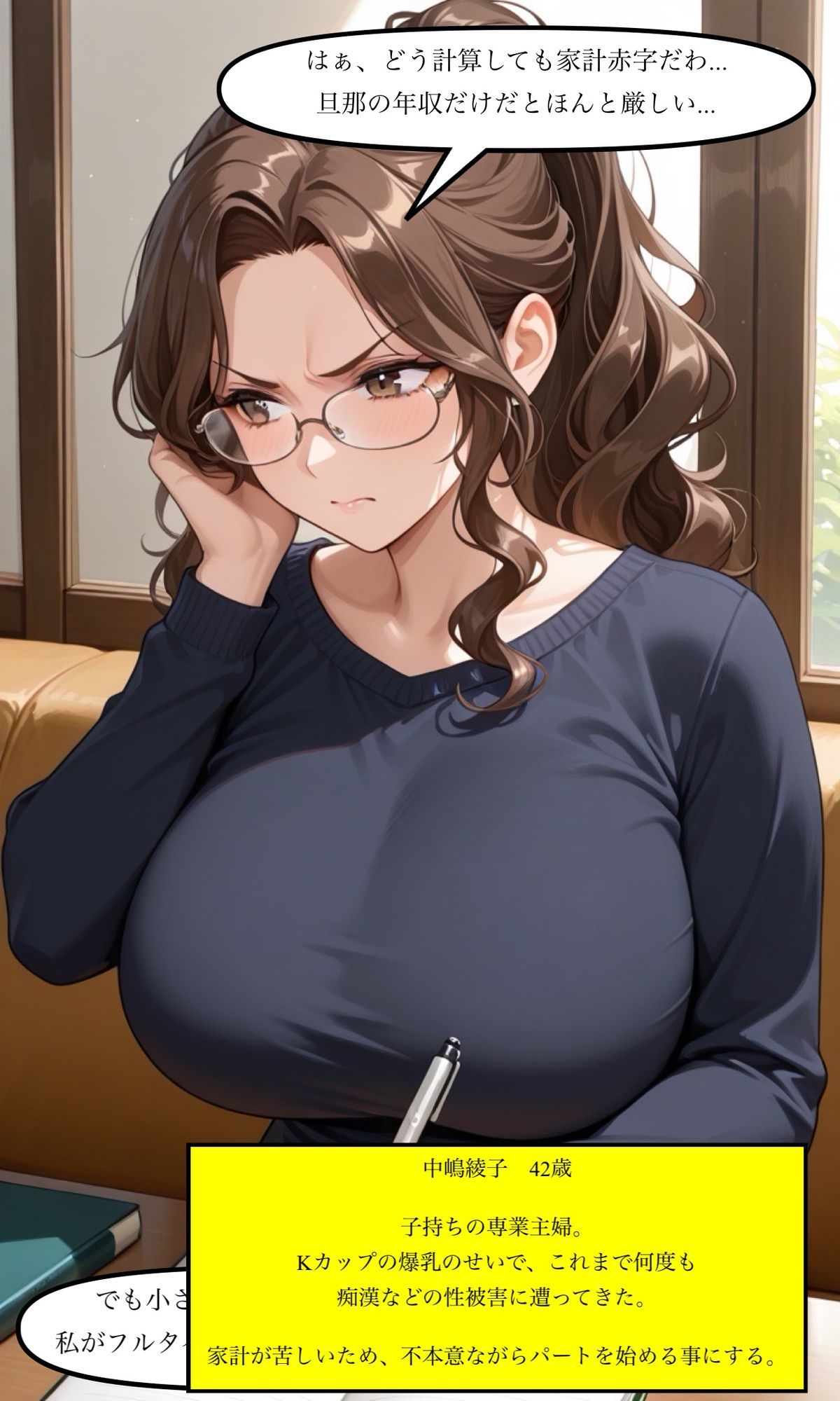 薬を盛られた爆乳人妻 - サンプル画像 1