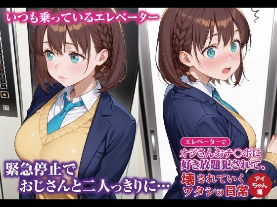 エレベーターでオジさんおチ〇ポに好き放題犯〇れて、壊されていくワタシの日常 アイちゃん編 - サンプル画像 1