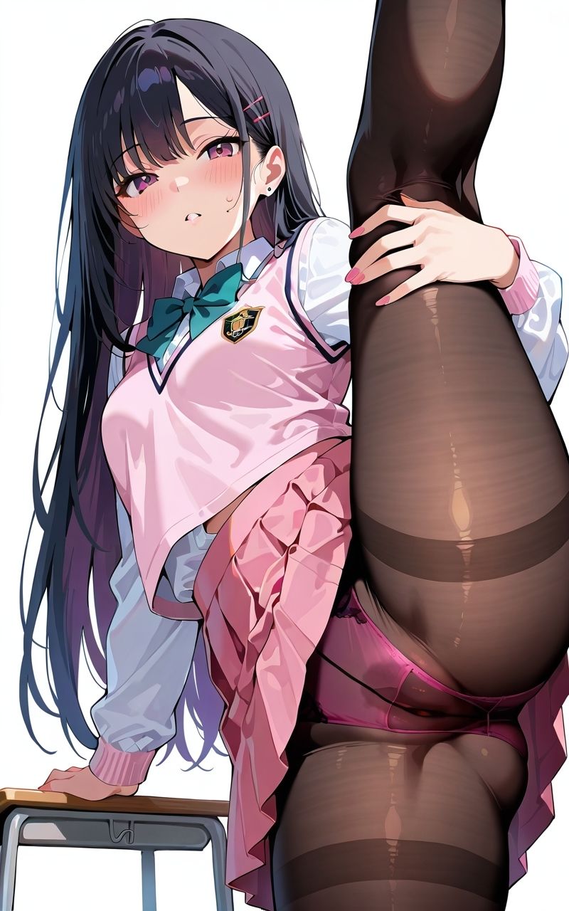 パンスト？巨乳少女 - サンプル画像 1