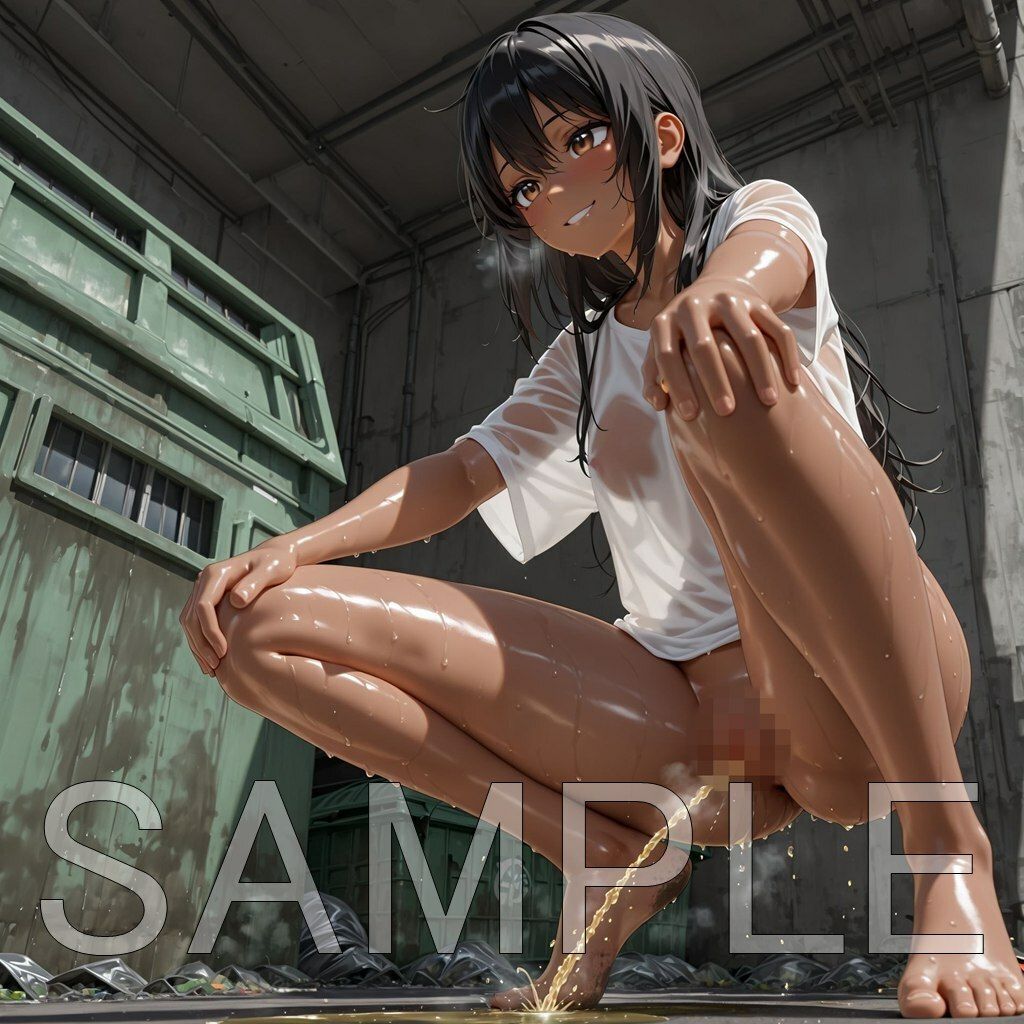 ゴミ捨て場放尿少女 - サンプル画像 2