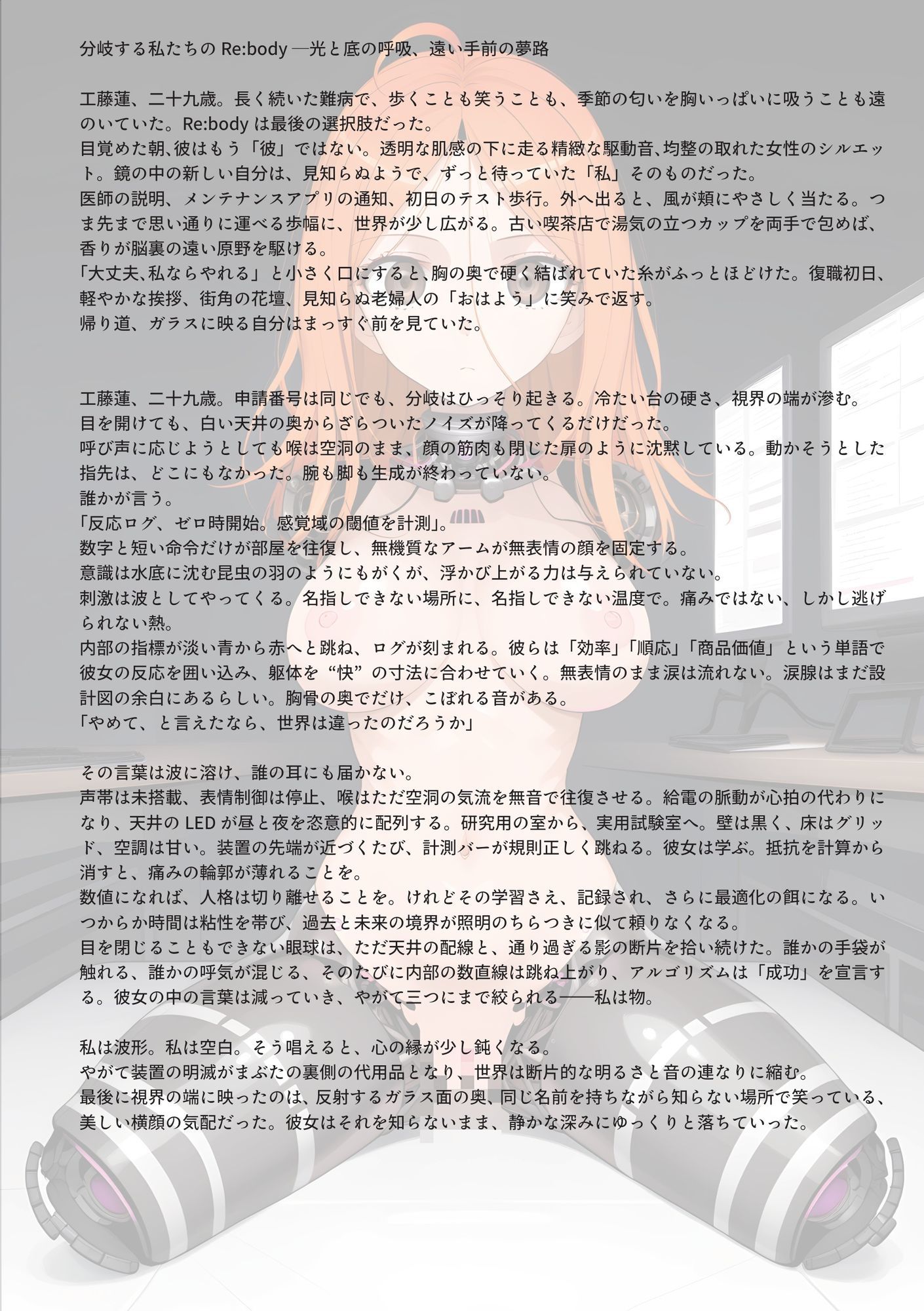 転生美女計画 RE:body【イラスト版】「失敗作の末路」 禁断の転生、その裏にある闇  ― 理想を手に入れた人々は、失敗作の自分がもう一人いることを知らない― - サンプル画像 1