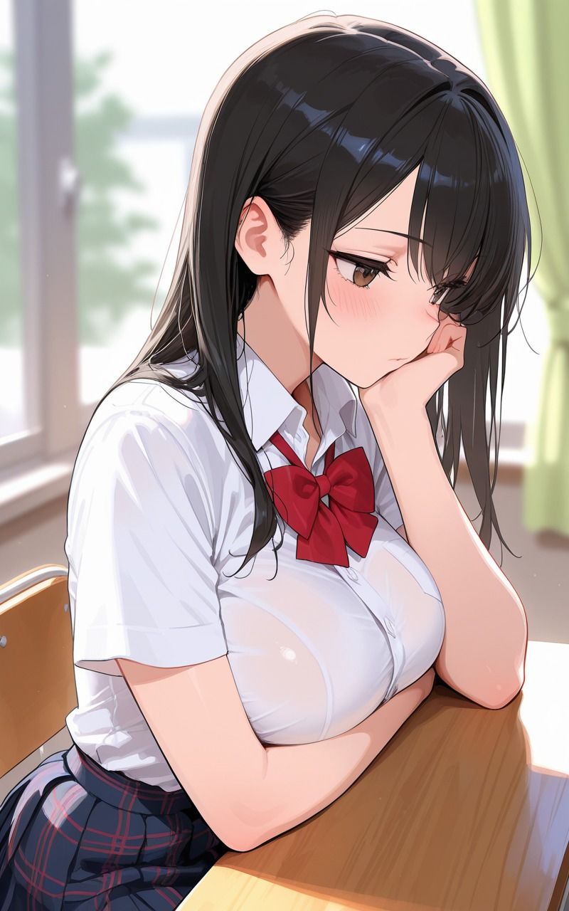 スク水黒髪清楚美女が発情してちんぽ舐めまくりSEX - サンプル画像 1