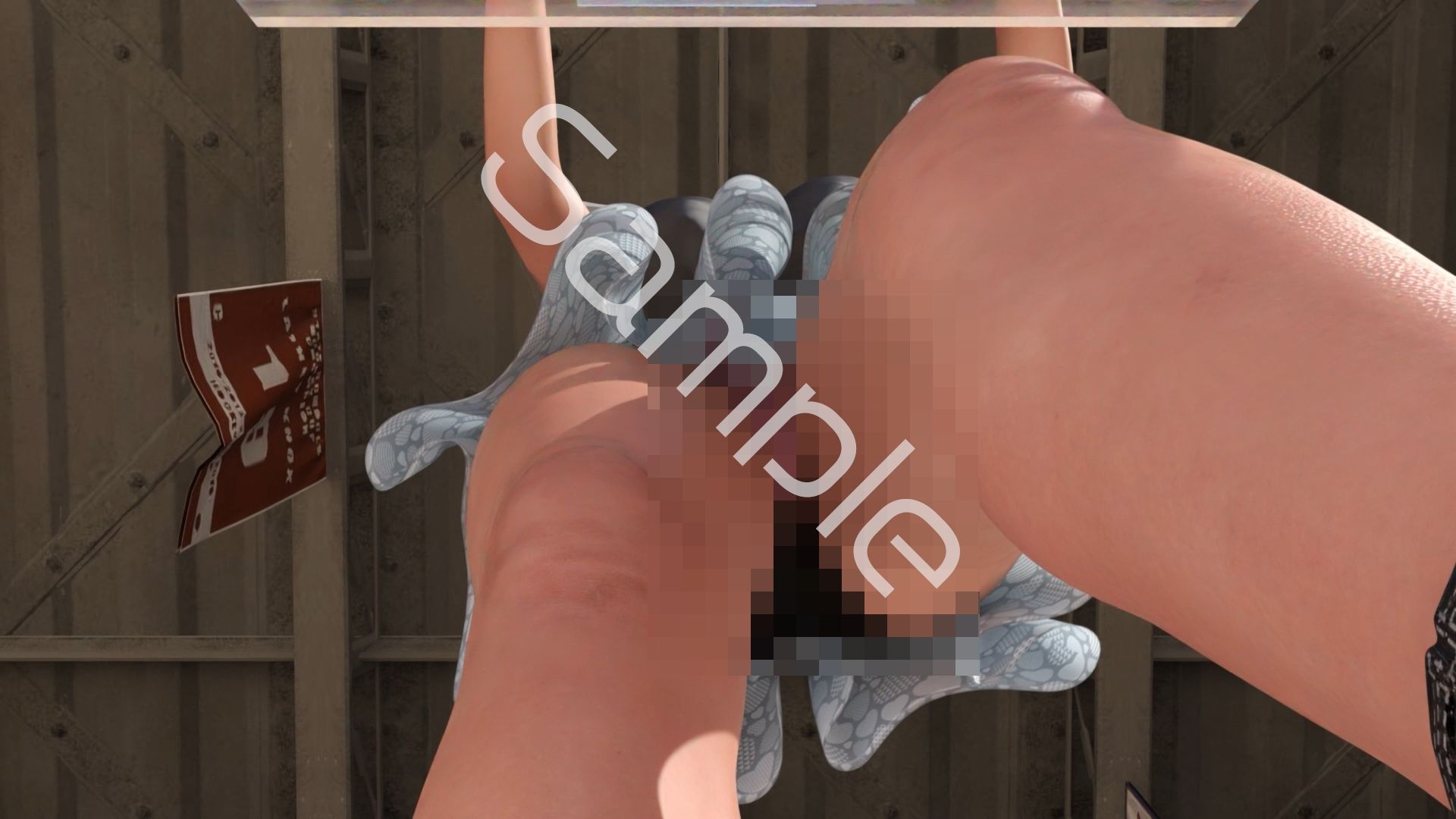 【●100▲100】ドスケベ放送部員男子複数名による、廻里生徒会長の演説時真下のピンホールカメラからの逆さ撮り盗撮動画ライブ鑑賞の様子（Vol.006:私服演説で盗撮されたフルバックパンティ） - サンプル画像 3