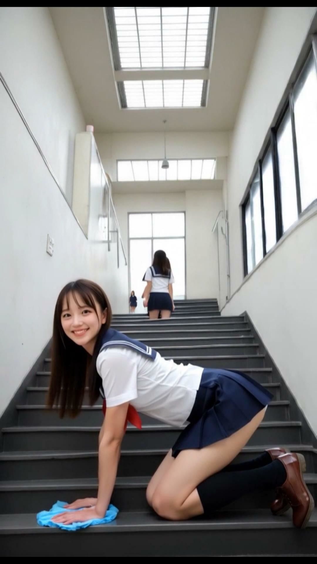 【動画】S級 制服女子 〜掃除編〜 - サンプル画像 1