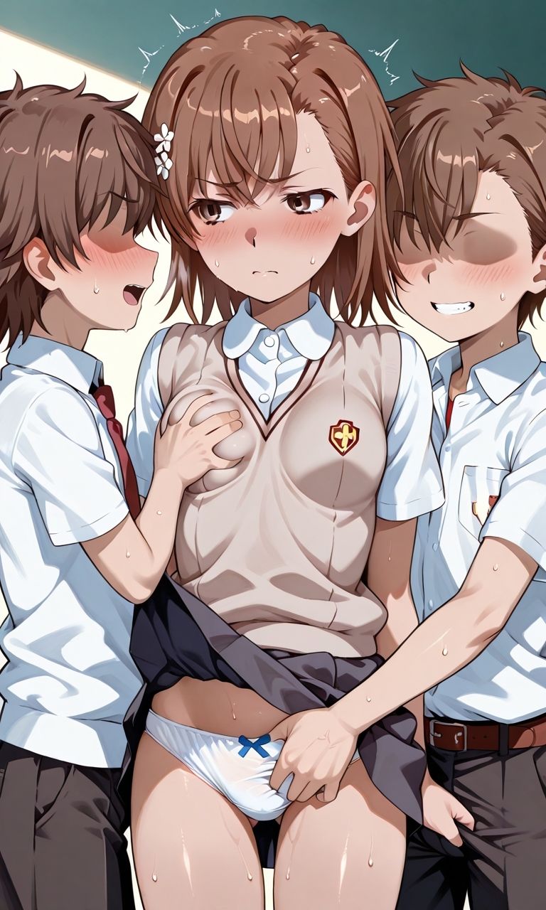 超電磁砲の少女がクソ○キに襲われる（御●美琴_食蜂●祈、佐天●子） - サンプル画像 1