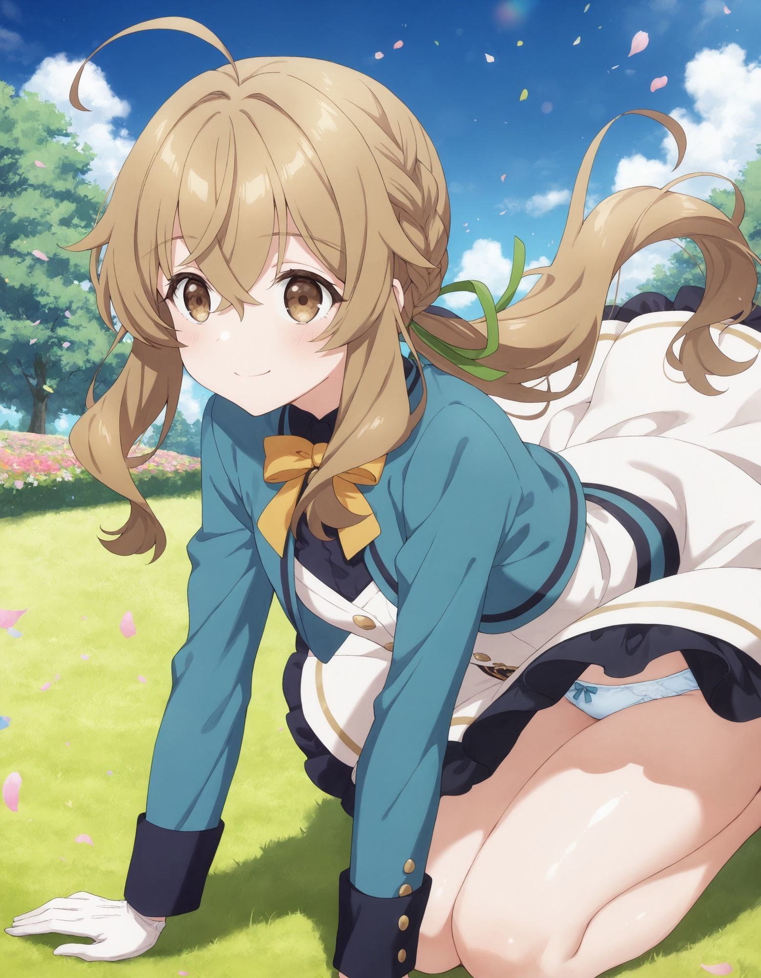 モニカ・エヴァ〇ットのパンチラ〜セ〇ンディア制服編〜 - サンプル画像 1