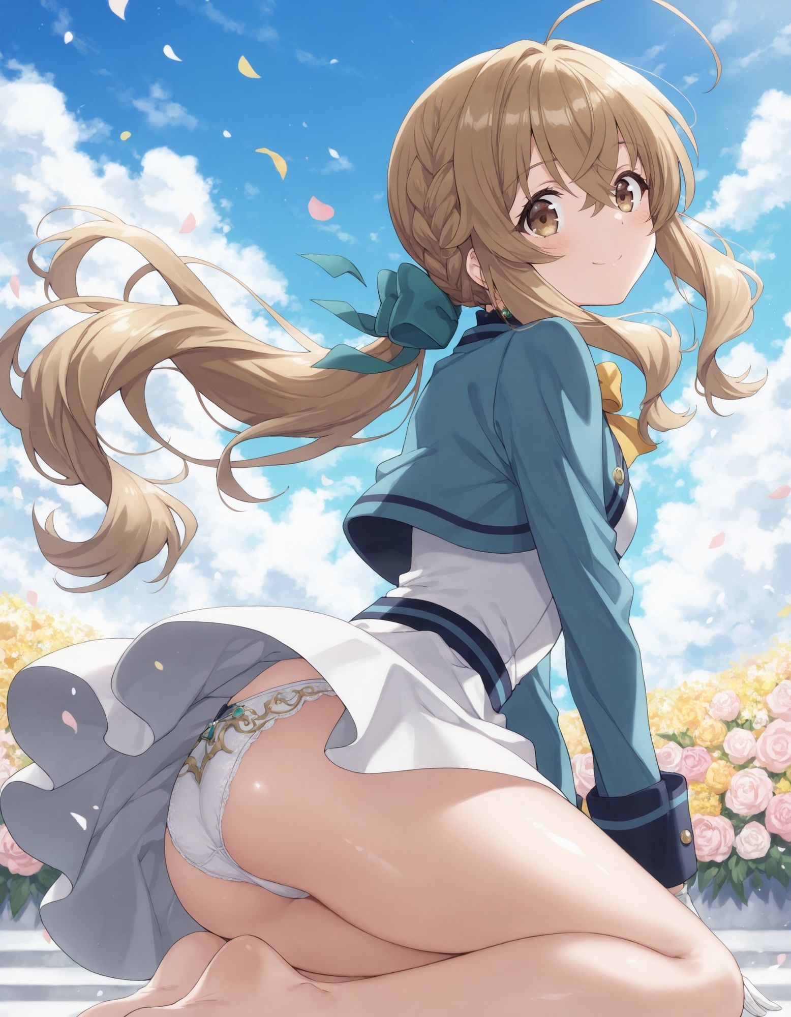 モニカ・エヴァ〇ットのパンチラ〜セ〇ンディア制服編〜 - サンプル画像 2