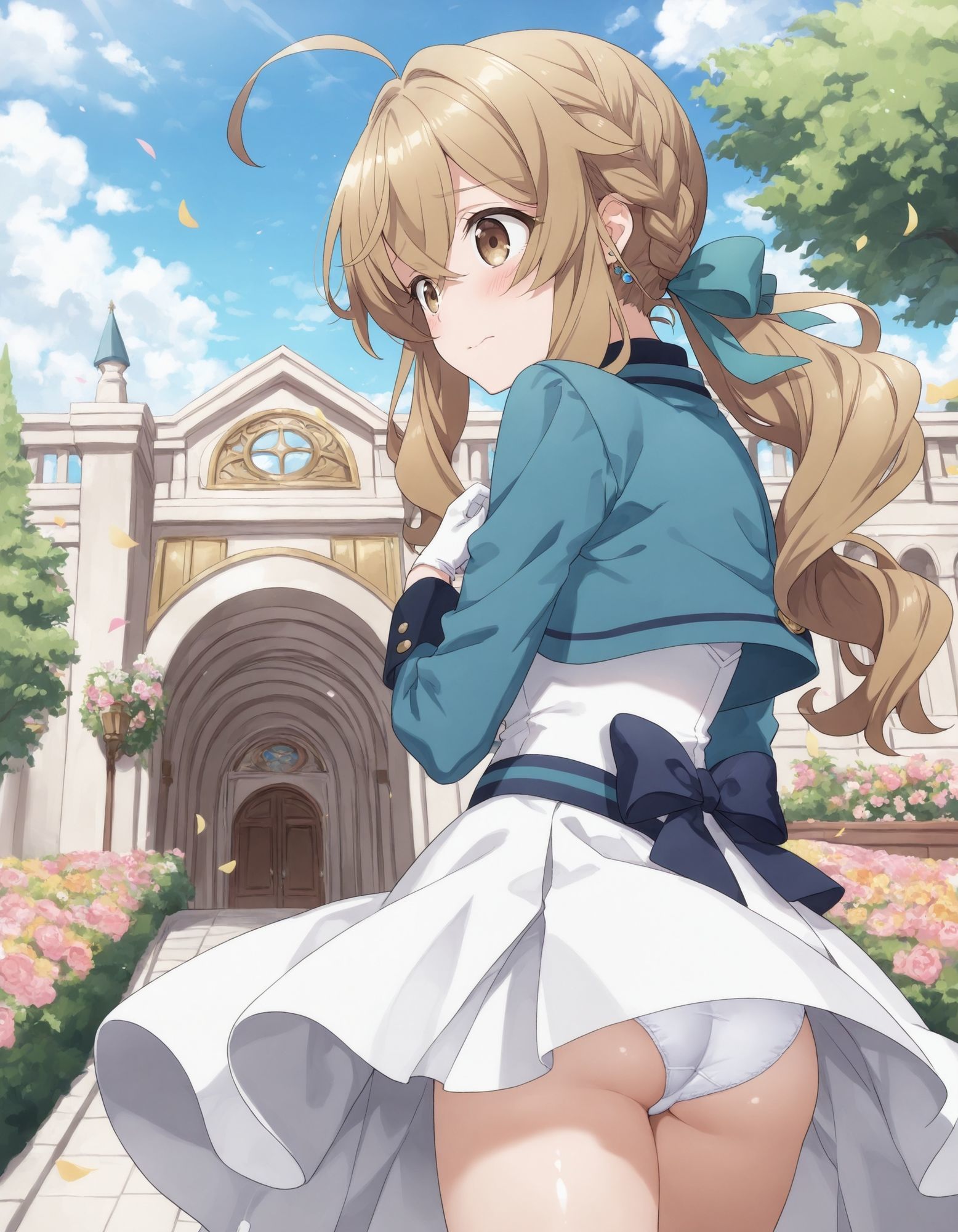 モニカ・エヴァ〇ットのパンチラ〜セ〇ンディア制服編〜 - サンプル画像 3