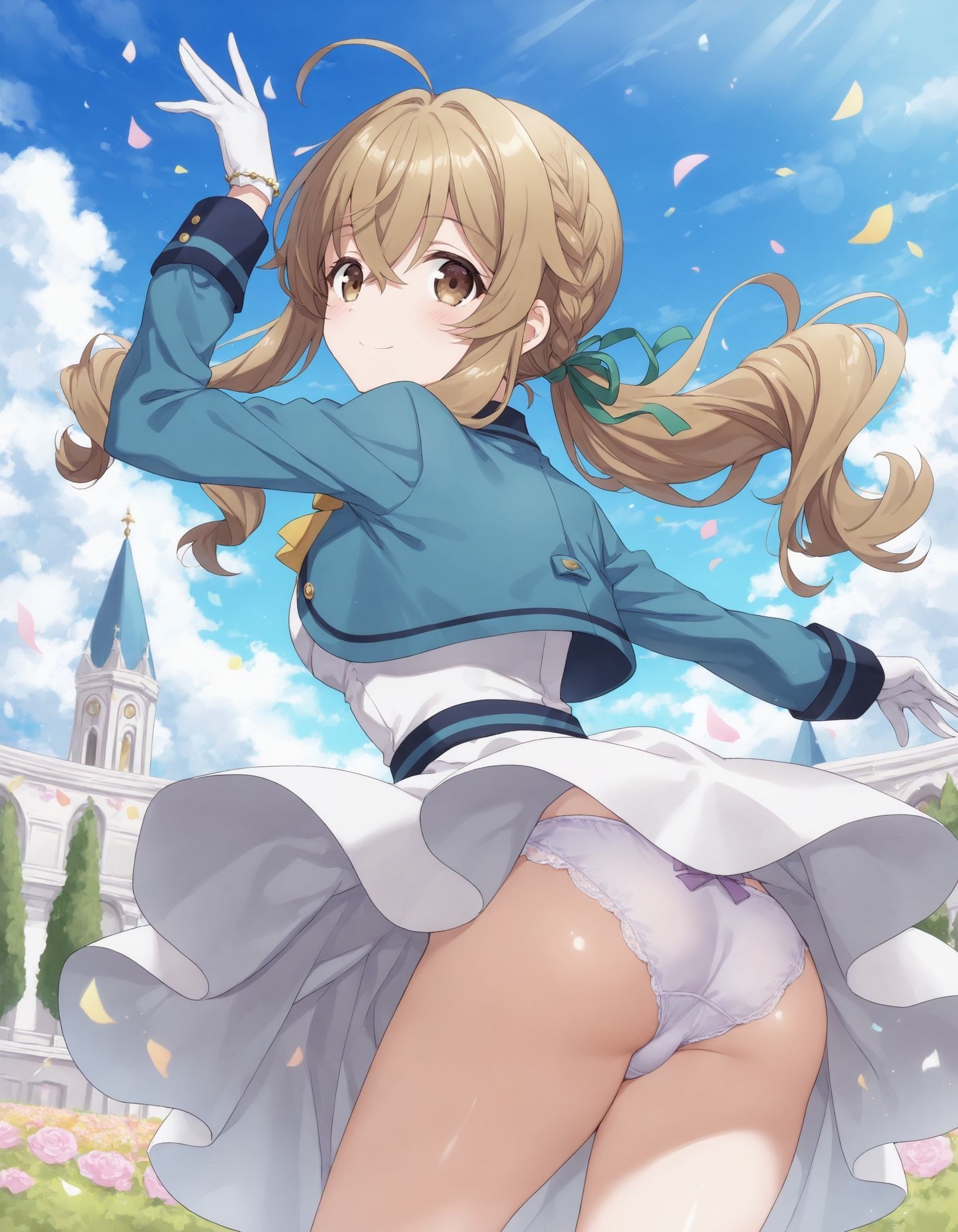 モニカ・エヴァ〇ットのパンチラ〜セ〇ンディア制服編〜 - サンプル画像 4