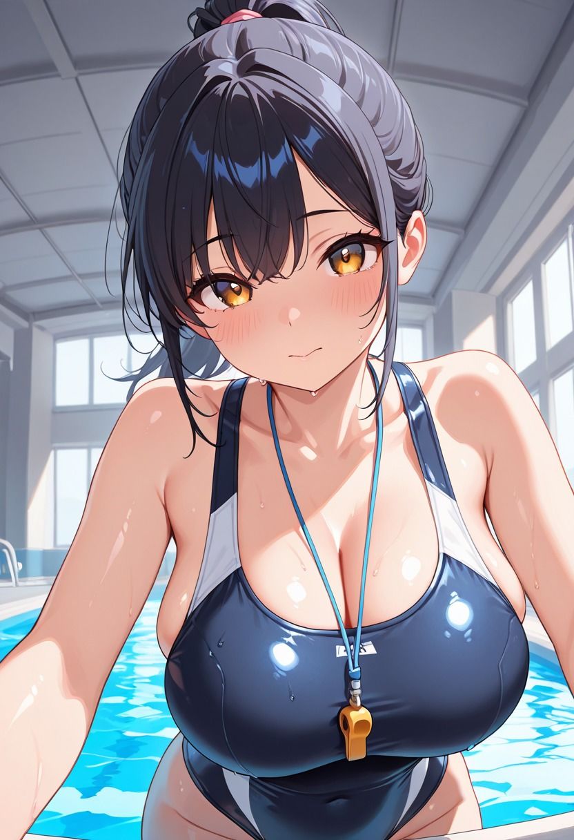 水泳部のヤリマン女子マネージャーに全員で即ハメハーレム合宿 - サンプル画像 1