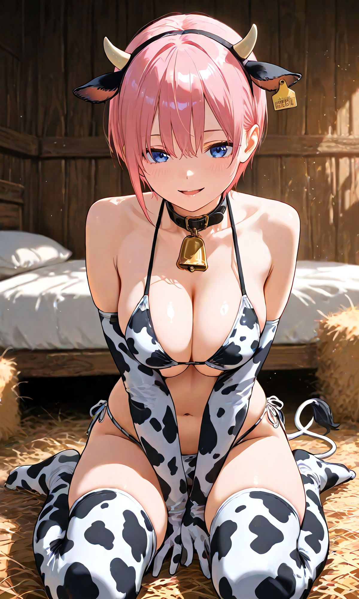 一花と牛コスえっち - サンプル画像 1