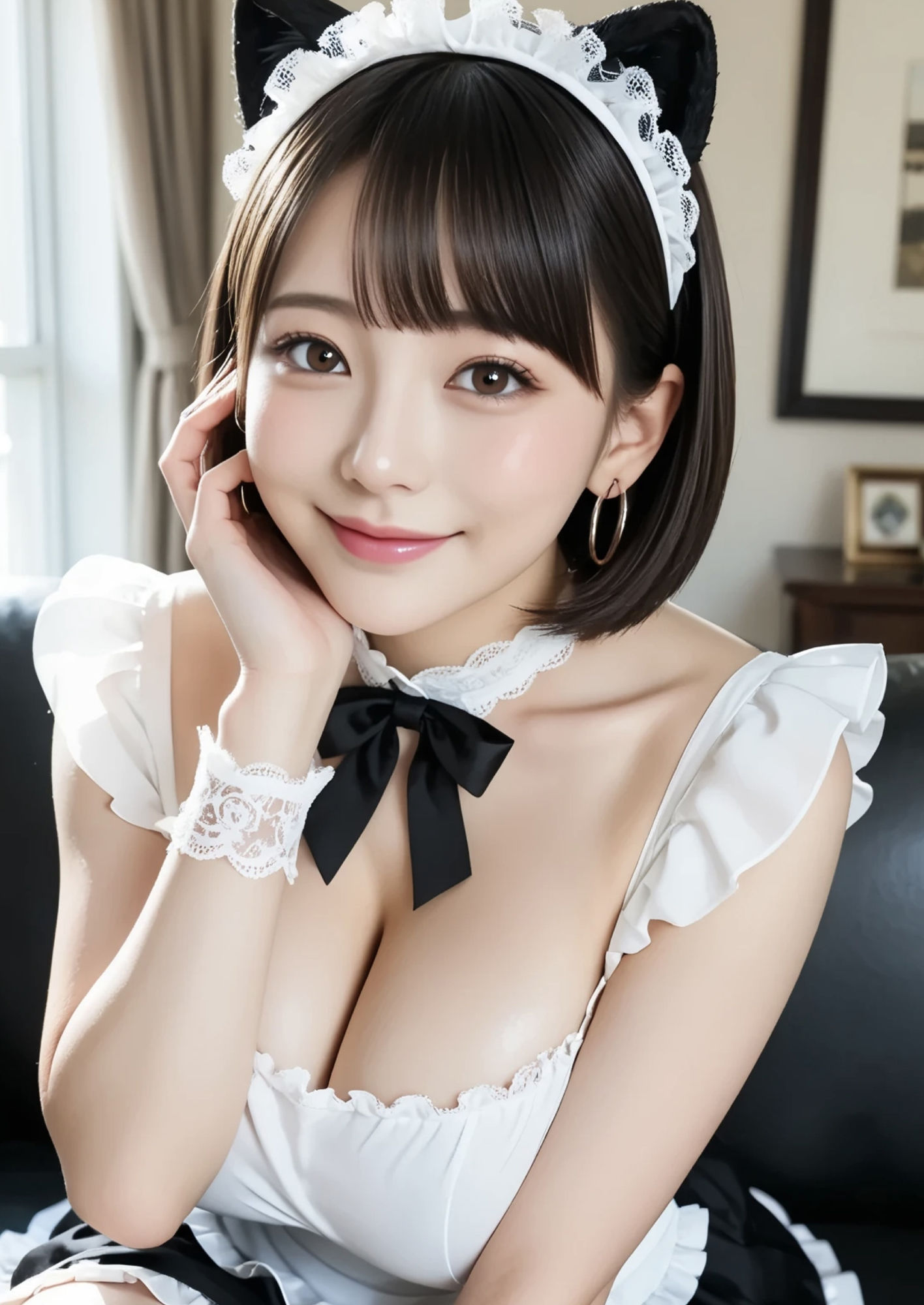 今日だけ！メイド！艶島スミレ 3P追加スペシャル版 - サンプル画像 1