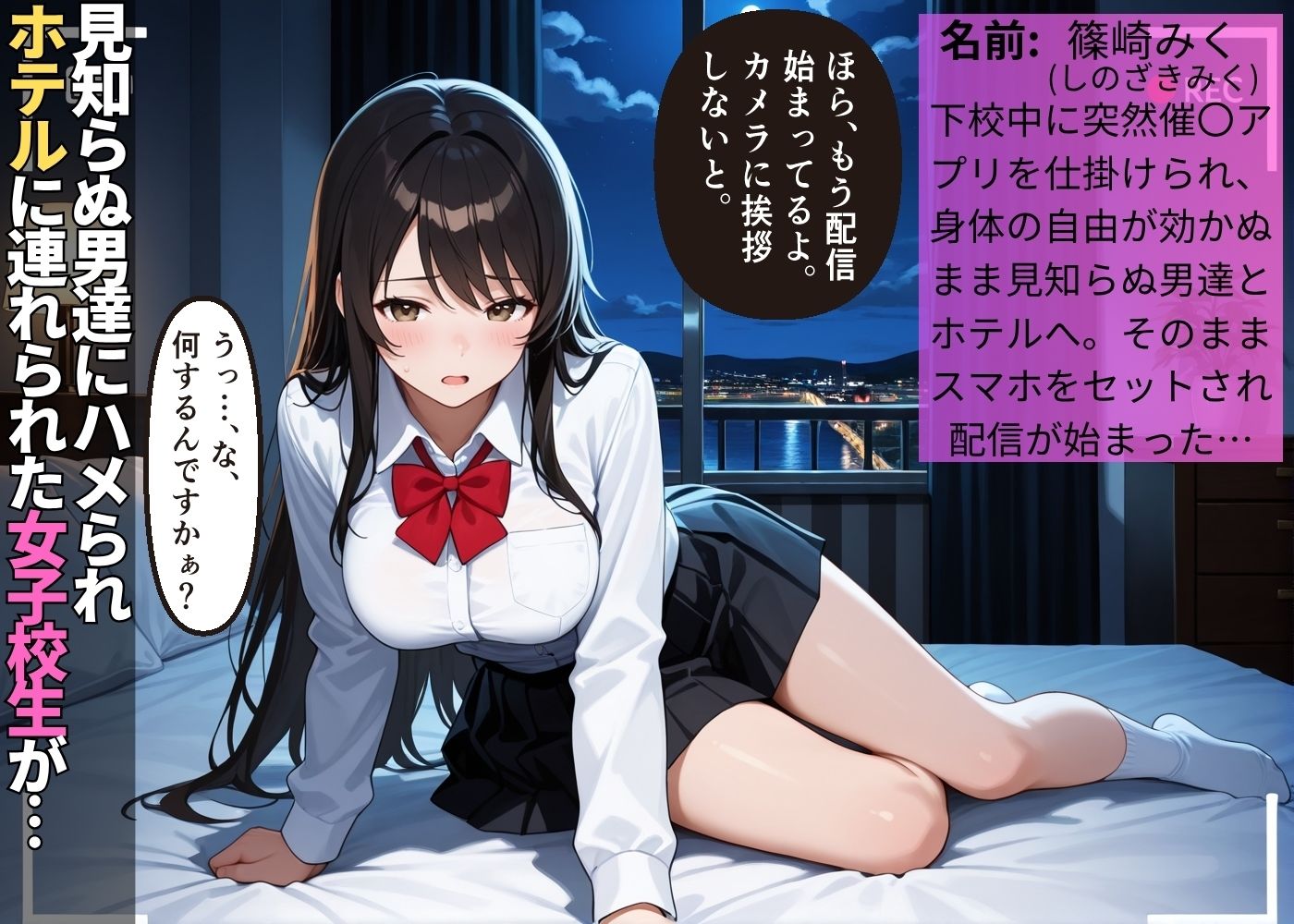 催〇にかかり寝取られた純朴な女子校生の初えっちは生ハメ生配信【肉便器】【NTR】【3P】【セリフ入り有】【CG500枚】 - サンプル画像 1