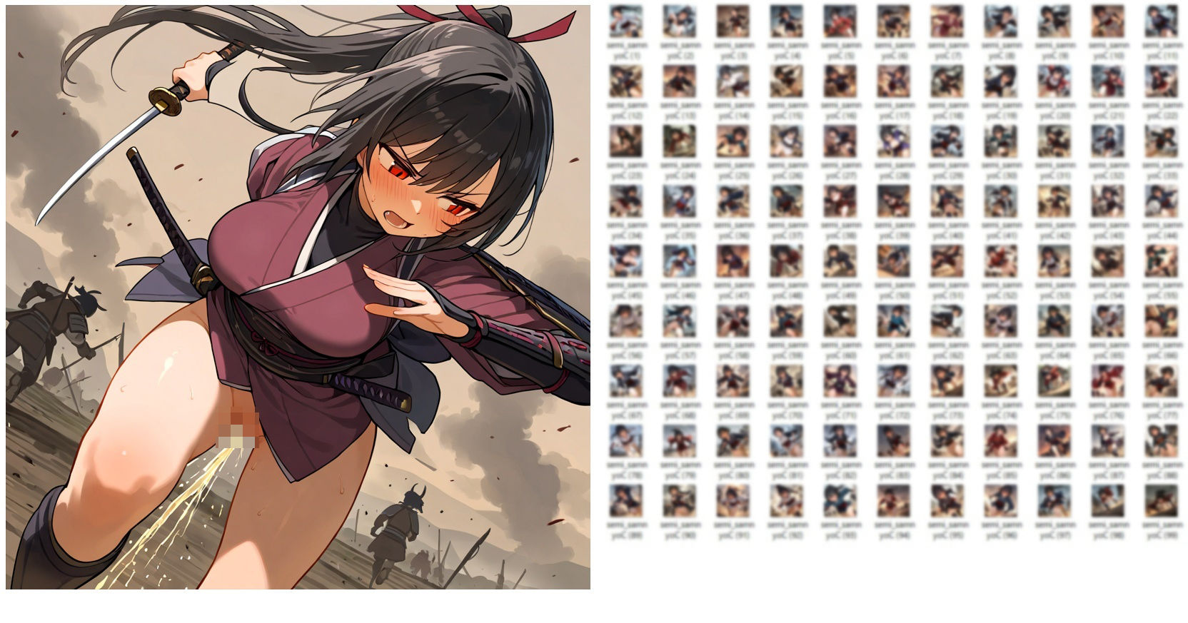 【在庫整理品】サムライ少女が戦場でお漏らししたりしてるだけのCG集其の参・敗走の尿 - サンプル画像 1