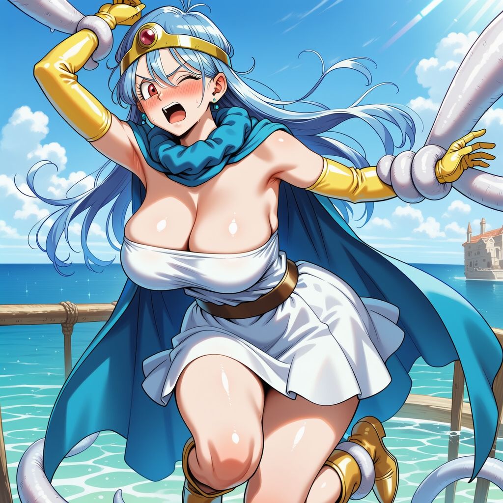 触手に敗れる女賢者 - サンプル画像 7