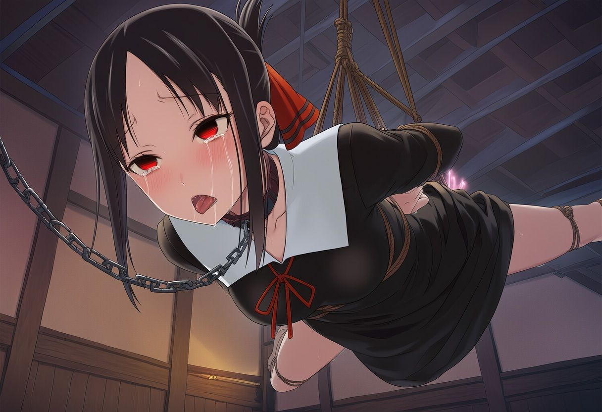 羞恥！監禁された四宮◯ぐやの拘束！失禁！脱糞！ - サンプル画像 1