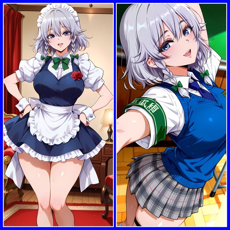 紅魔館のメイド長と着衣プレイ - サンプル画像 1