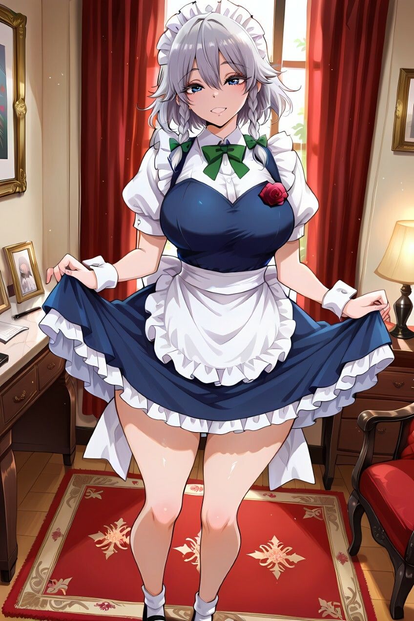 紅魔館のメイド長と着衣プレイ - サンプル画像 4