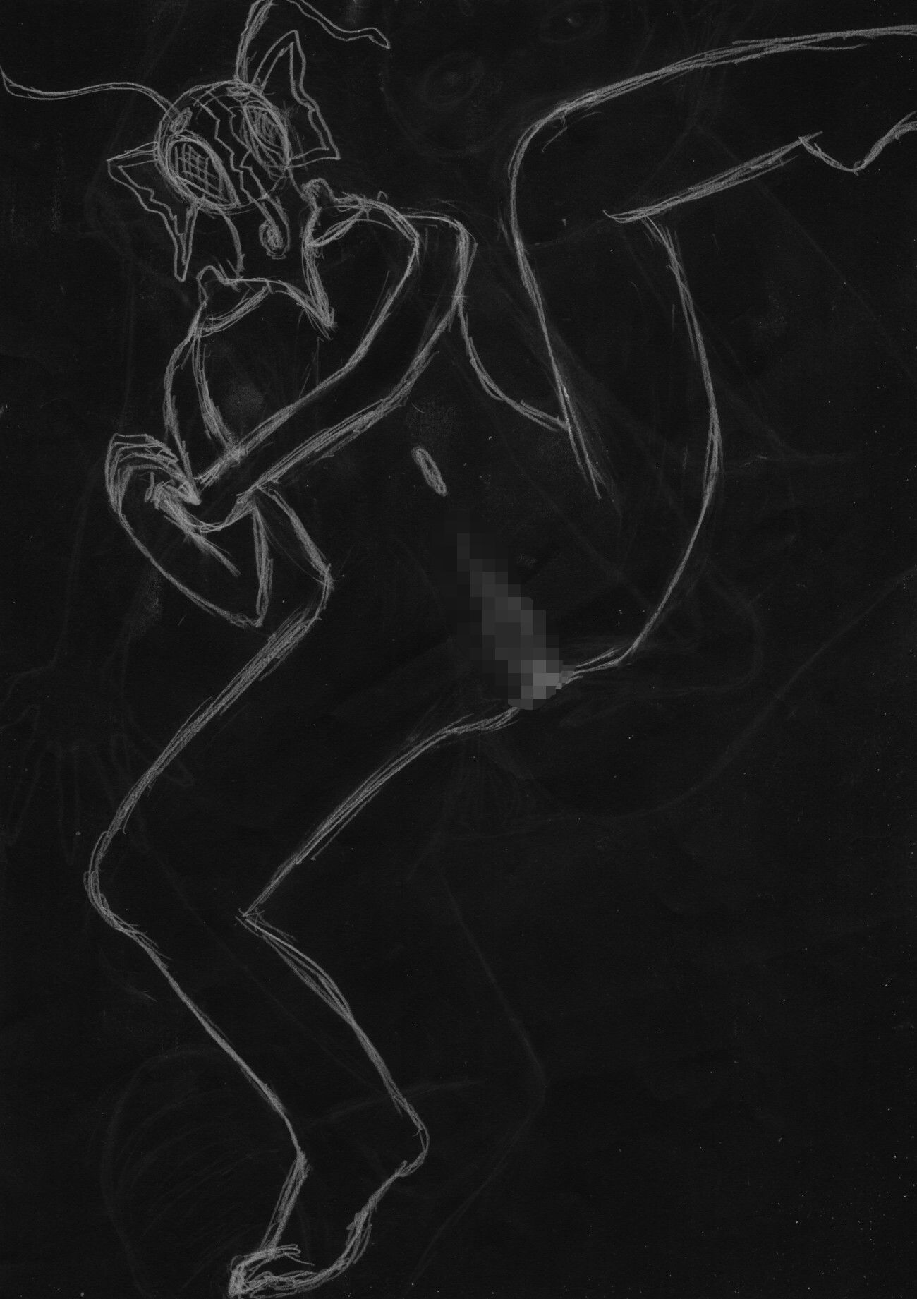 黒よりも黒いエロティックホラー黒戯絵集「マネキンポーズ3」 - サンプル画像 1