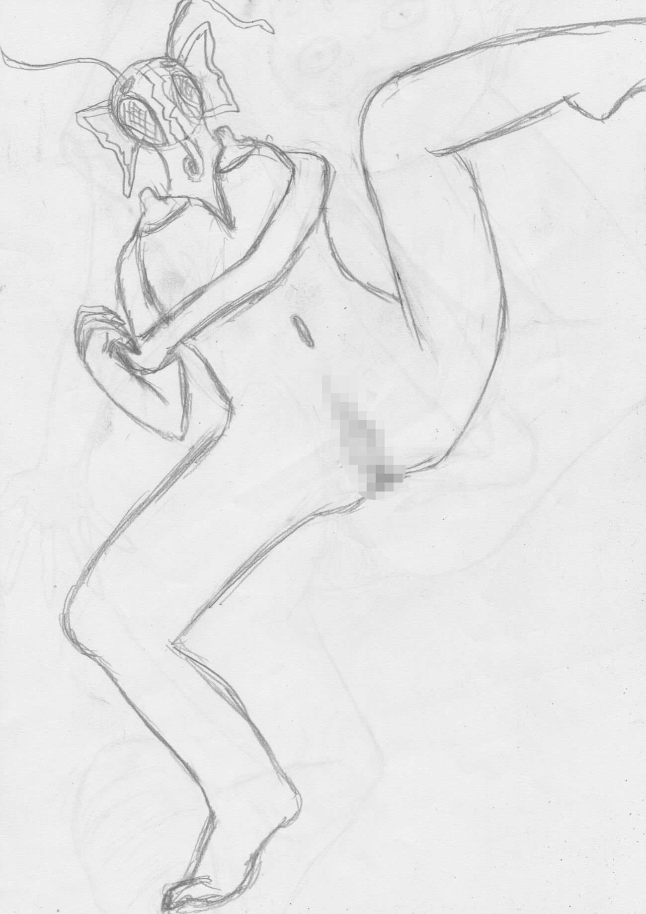 黒よりも黒いエロティックホラー黒戯絵集「マネキンポーズ3」 - サンプル画像 2