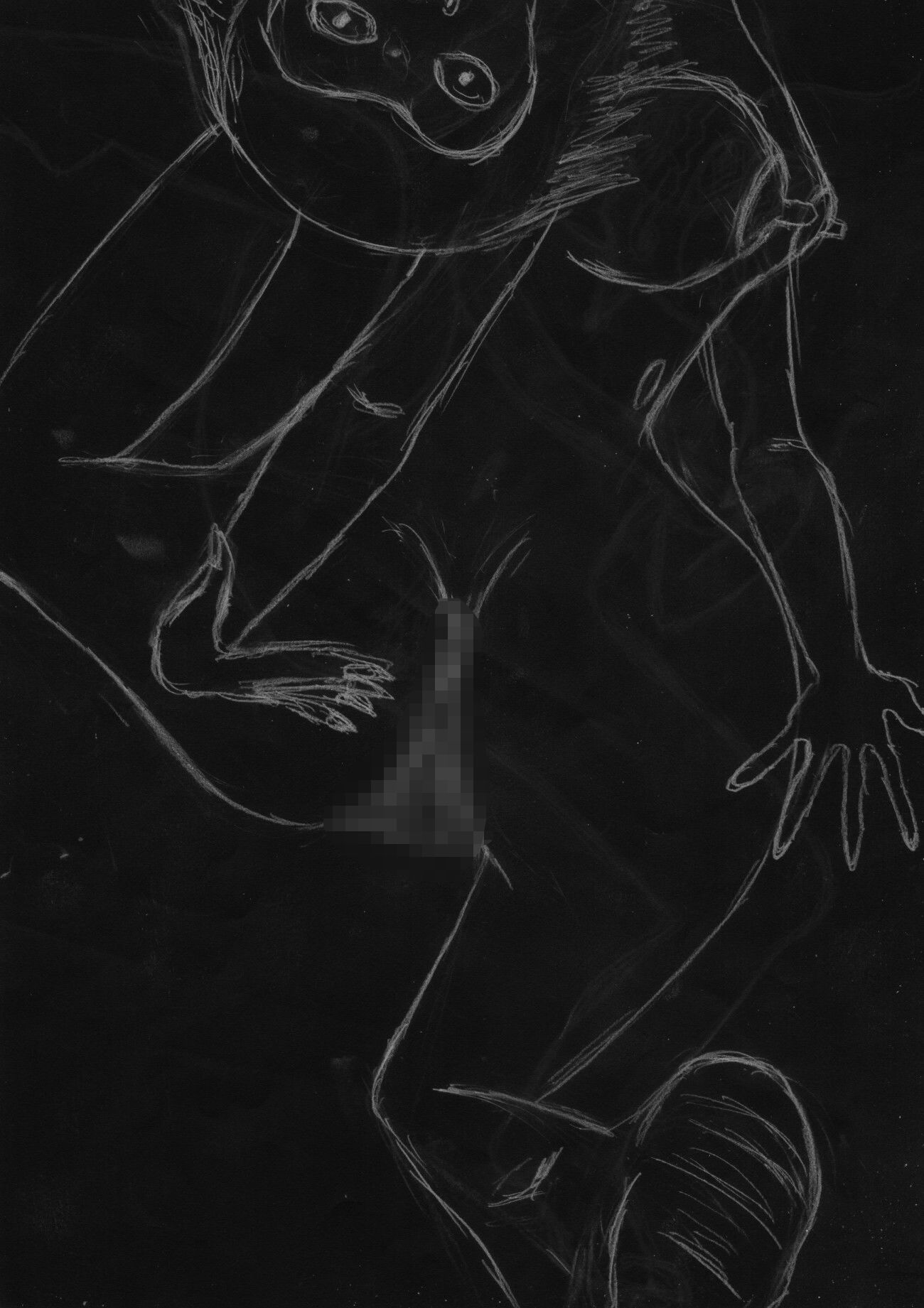 黒よりも黒いエロティックホラー黒戯絵集「マネキンポーズ3」 - サンプル画像 3