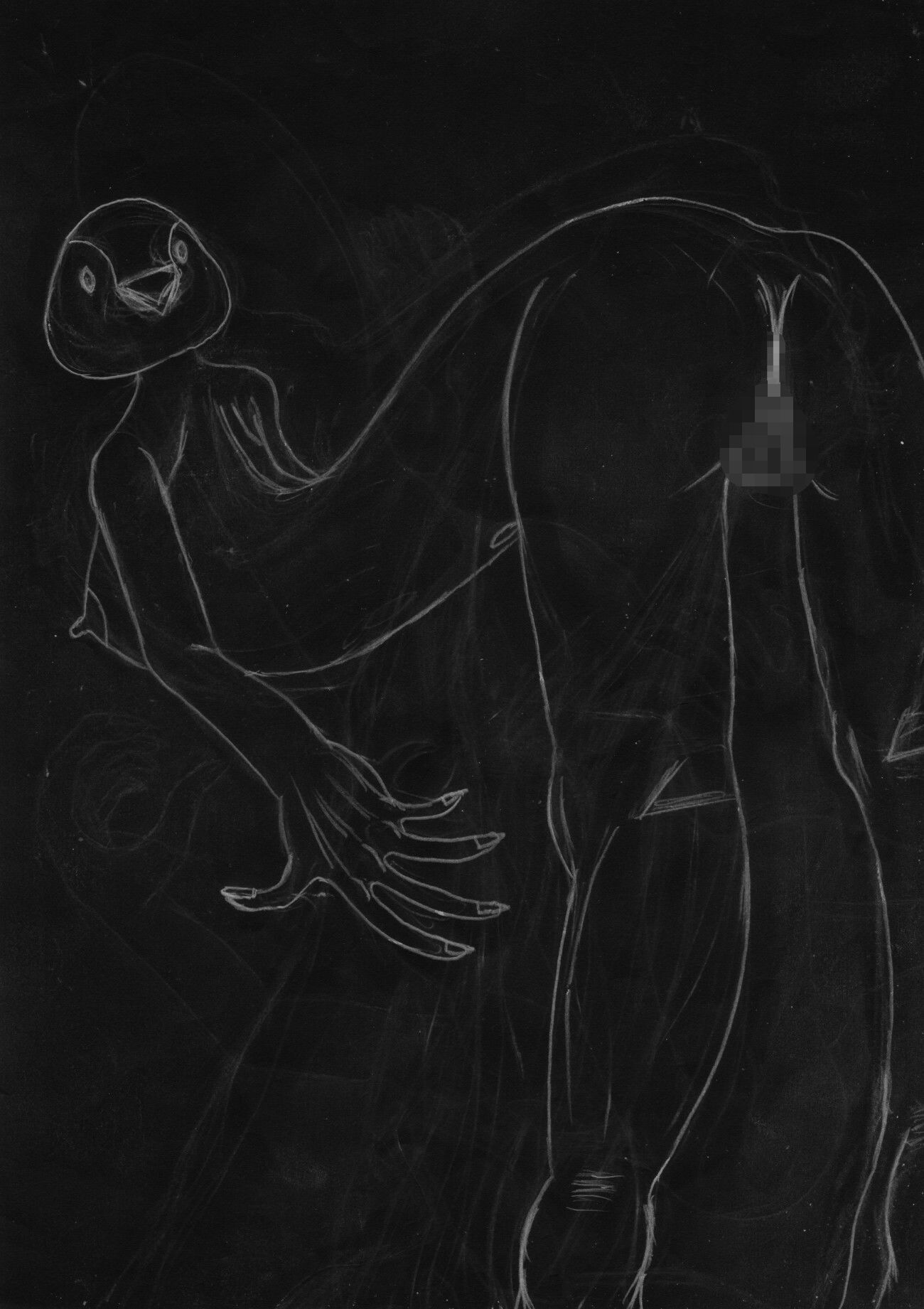 黒よりも黒いエロティックホラー黒戯絵集「マネキンポーズ3」 - サンプル画像 7