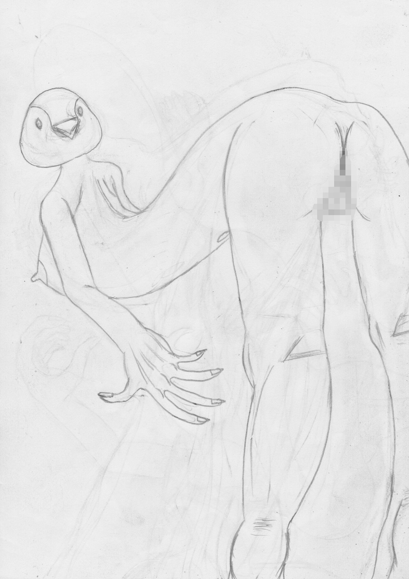 黒よりも黒いエロティックホラー黒戯絵集「マネキンポーズ3」 - サンプル画像 8