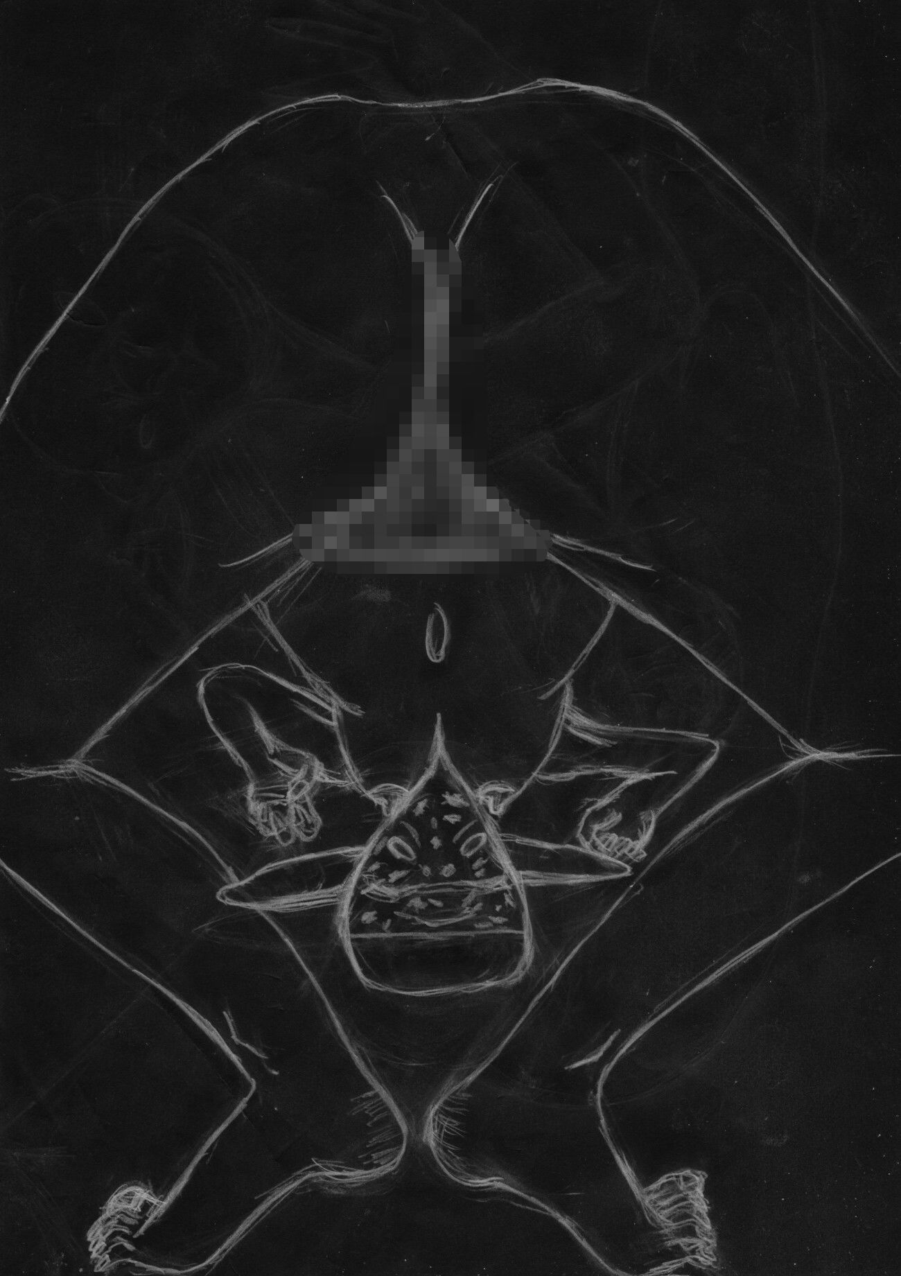 黒よりも黒いエロティックホラー黒戯絵集「マネキンポーズ3」 - サンプル画像 9