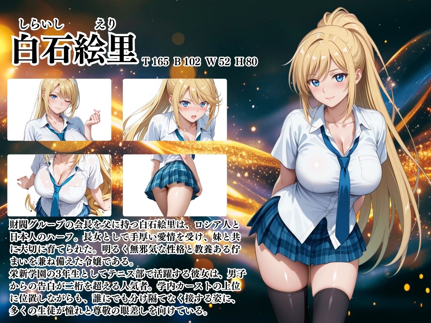 【4Kイラスト】1万3000人の生徒を抱いた校長による白石絵里への性指導（学校屋上編） - サンプル画像 2